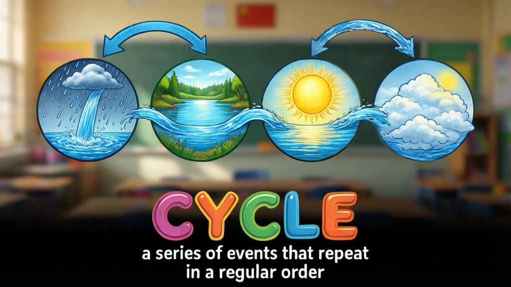 English Illustration for cycle